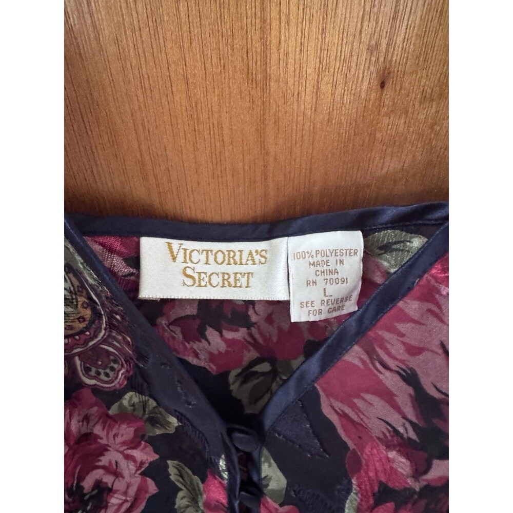 Vintage Victoria’s Secret Floral Teddy Bodysuit L Sheer Lace Paisley Lingerie - Picture 2 of 3
